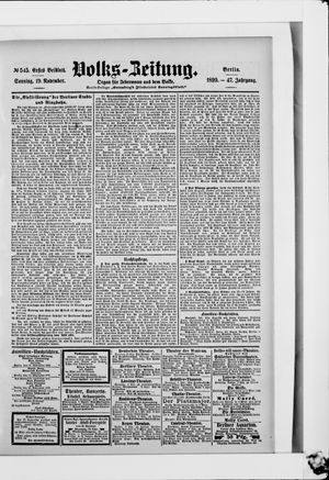 Volks-Zeitung vom 19.11.1899