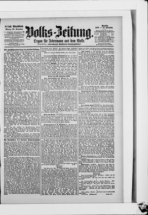 Volks-Zeitung vom 20.11.1899
