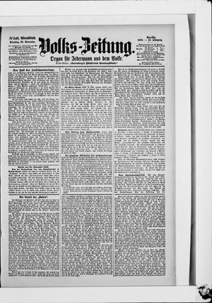 Volks-Zeitung vom 21.11.1899