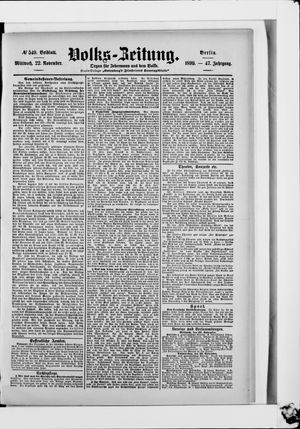 Volks-Zeitung vom 22.11.1899