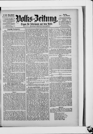Volks-Zeitung vom 23.11.1899