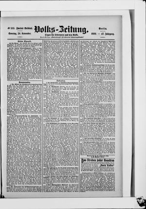 Volks-Zeitung vom 26.11.1899