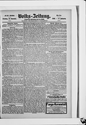 Volks-Zeitung vom 28.11.1899