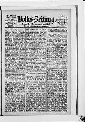 Volks-Zeitung vom 28.11.1899