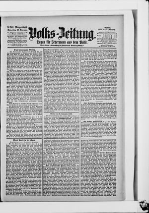 Volks-Zeitung vom 30.11.1899