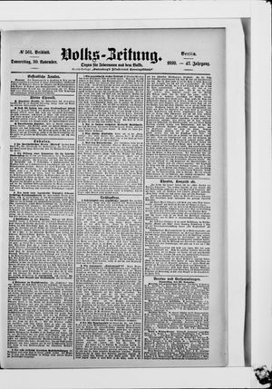 Volks-Zeitung on Nov 30, 1899