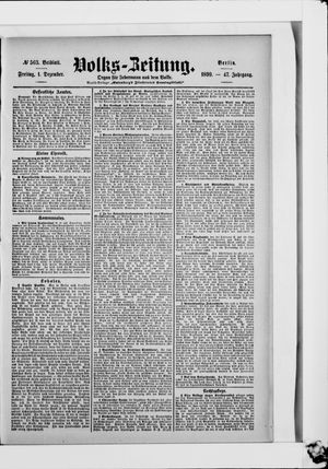 Volks-Zeitung vom 01.12.1899