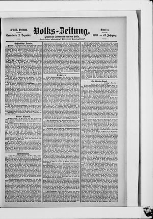 Volks-Zeitung on Dec 2, 1899