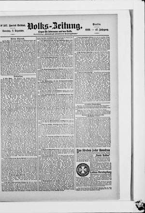 Volks-Zeitung vom 03.12.1899