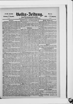 Volks-Zeitung vom 05.12.1899