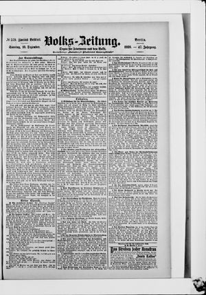 Volks-Zeitung vom 10.12.1899