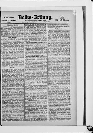 Volks-Zeitung vom 12.12.1899