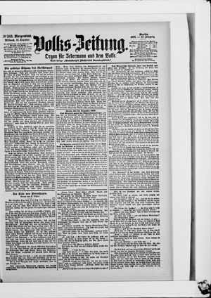 Volks-Zeitung vom 13.12.1899
