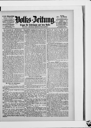 Volks-Zeitung vom 15.12.1899