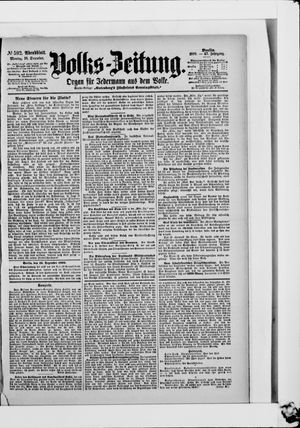 Volks-Zeitung vom 18.12.1899