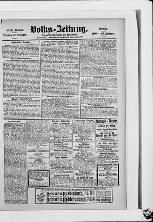 Volks-Zeitung vom 19.12.1899