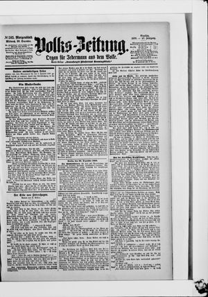 Volks-Zeitung vom 20.12.1899