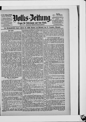 Volks-Zeitung on Dec 24, 1899