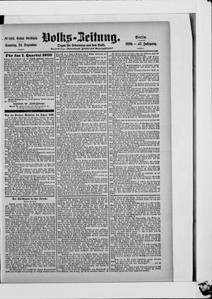 Volks-Zeitung vom 24.12.1899