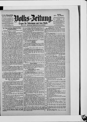 Volks-Zeitung vom 27.12.1899
