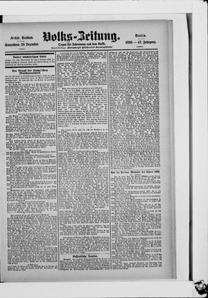 Volks-Zeitung vom 30.12.1899