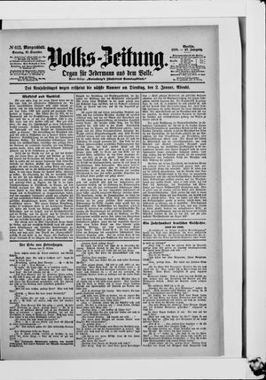 Volks-Zeitung vom 31.12.1899