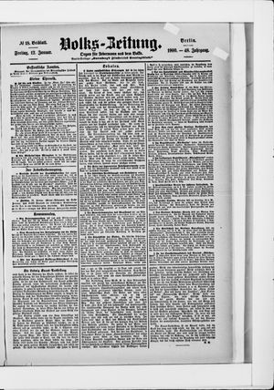 Volks-Zeitung vom 12.01.1900