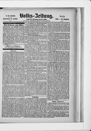 Volks-Zeitung vom 18.01.1900