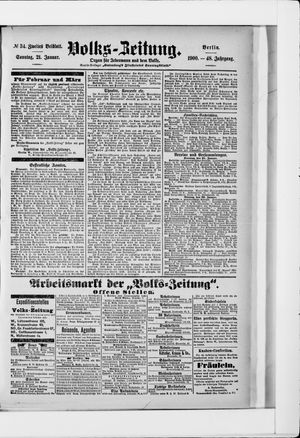 Volks-Zeitung vom 21.01.1900