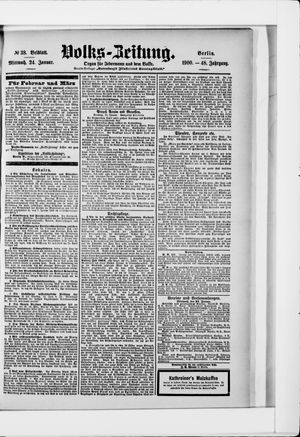 Volks-Zeitung on Jan 24, 1900