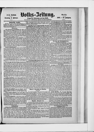 Volks-Zeitung on Feb 6, 1900