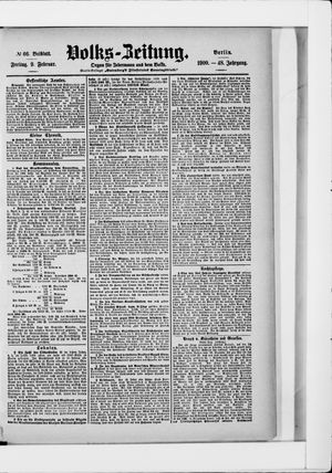 Volks-Zeitung vom 09.02.1900