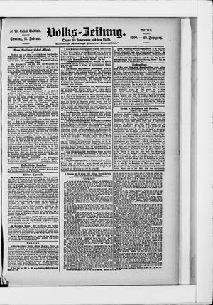 Volks-Zeitung vom 11.02.1900