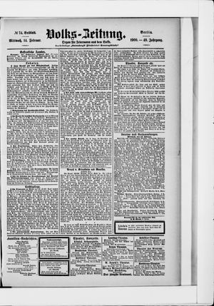 Volks-Zeitung vom 14.02.1900