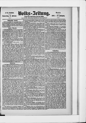 Volks-Zeitung vom 15.02.1900