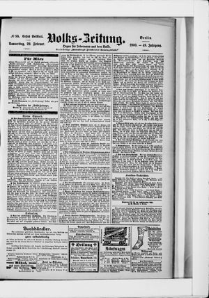 Volks-Zeitung vom 22.02.1900