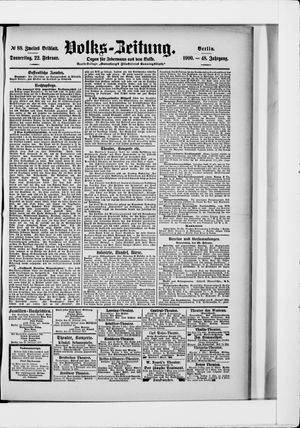 Volks-Zeitung vom 22.02.1900