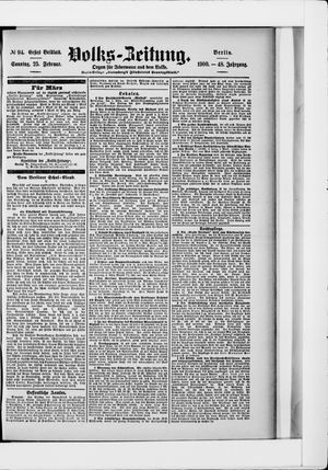 Volks-Zeitung vom 25.02.1900