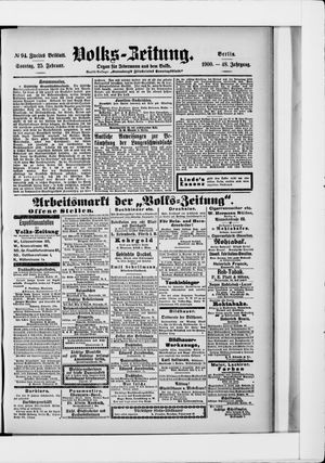 Volks-Zeitung vom 25.02.1900