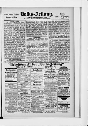 Volks-Zeitung on Mar 4, 1900
