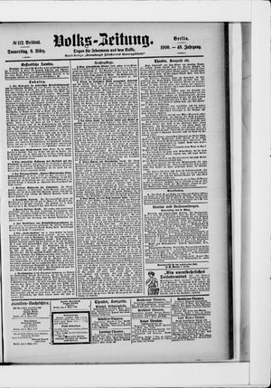Volks-Zeitung vom 08.03.1900