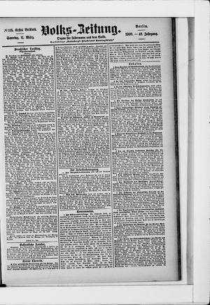 Volks-Zeitung vom 11.03.1900