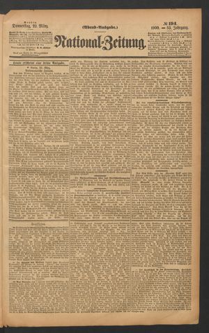 Volks-Zeitung vom 22.03.1900
