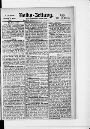 Volks-Zeitung on Apr 11, 1900