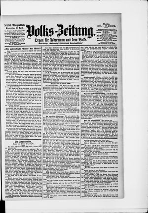 Volks-Zeitung on Apr 19, 1900