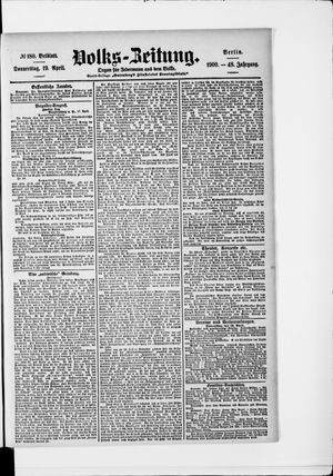 Volks-Zeitung vom 19.04.1900