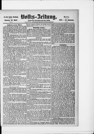 Volks-Zeitung on Apr 22, 1900