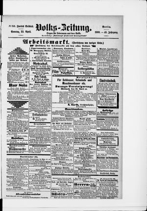 Volks-Zeitung on Apr 22, 1900