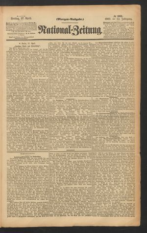 Volks-Zeitung vom 27.04.1900