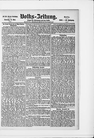 Volks-Zeitung on May 6, 1900